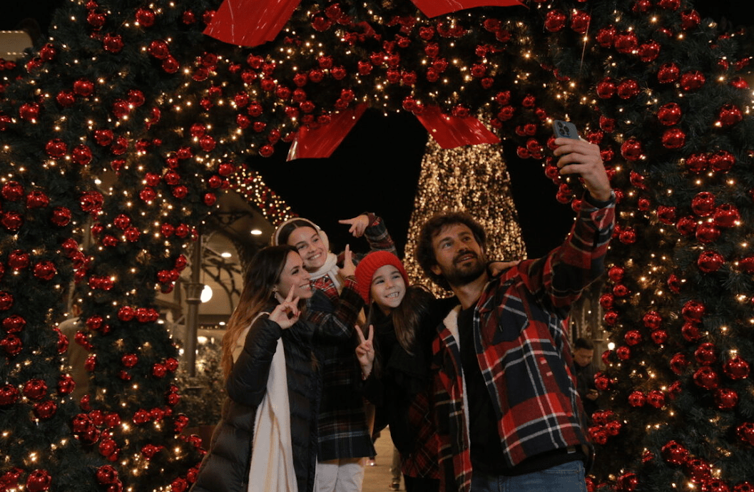 family selfie at Serravalle Designer Outlet