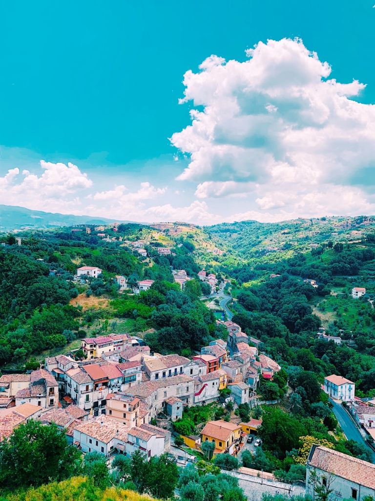 a small village in the middle of a valley