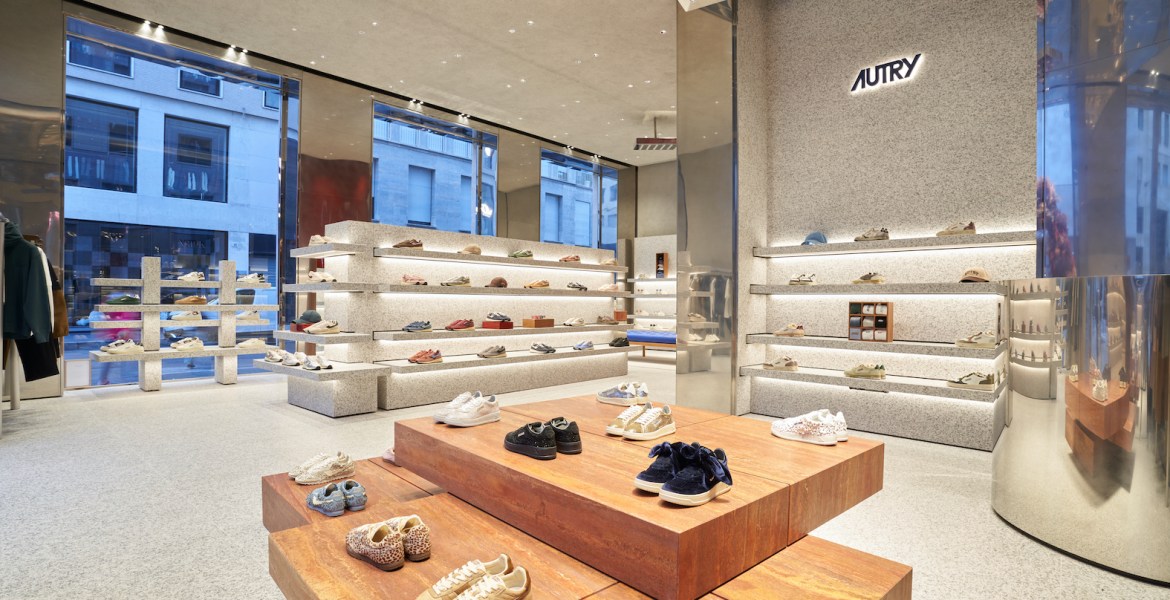 Autry shoe store in milan