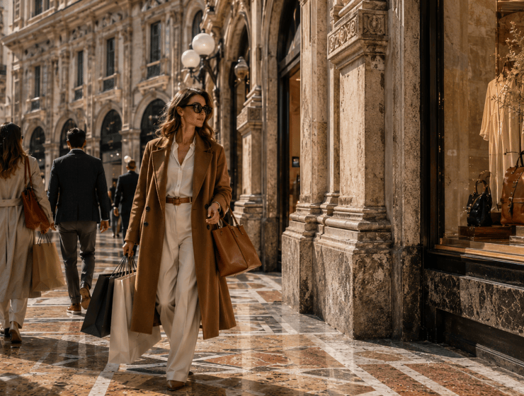 woman shopping in Milan