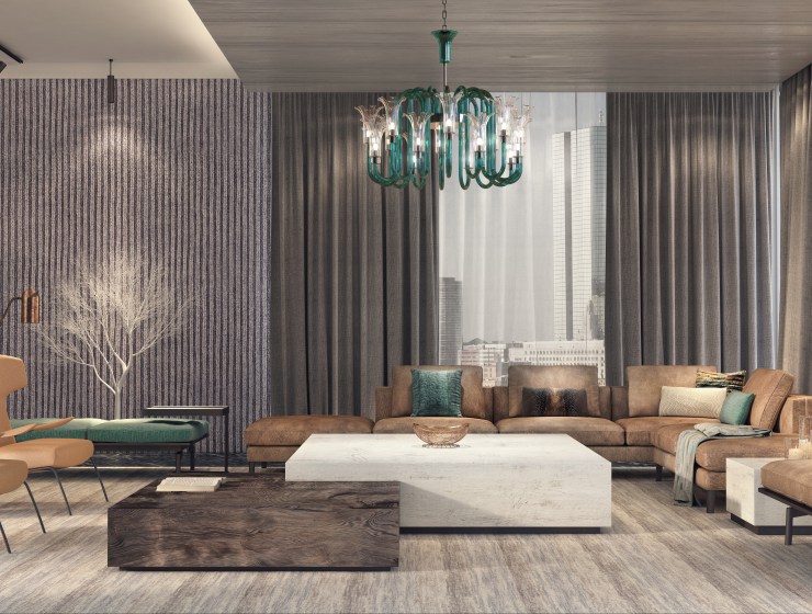room featuring Murano-Glass-Chandelier-