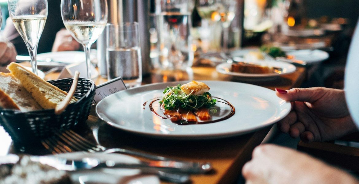 dish on white ceramic plate