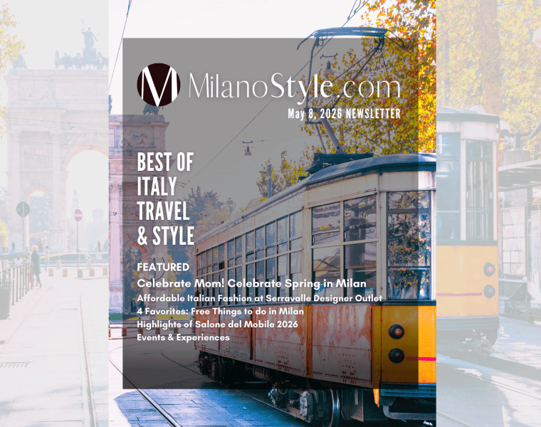 cover MilanoStyle-May-8-2026 Newsletter