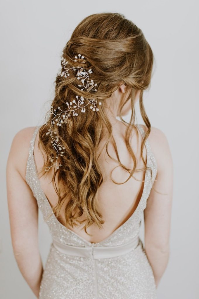 long hair woman wearing white sleeveless dress