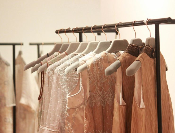 shooping- assorted tops hanging indoors