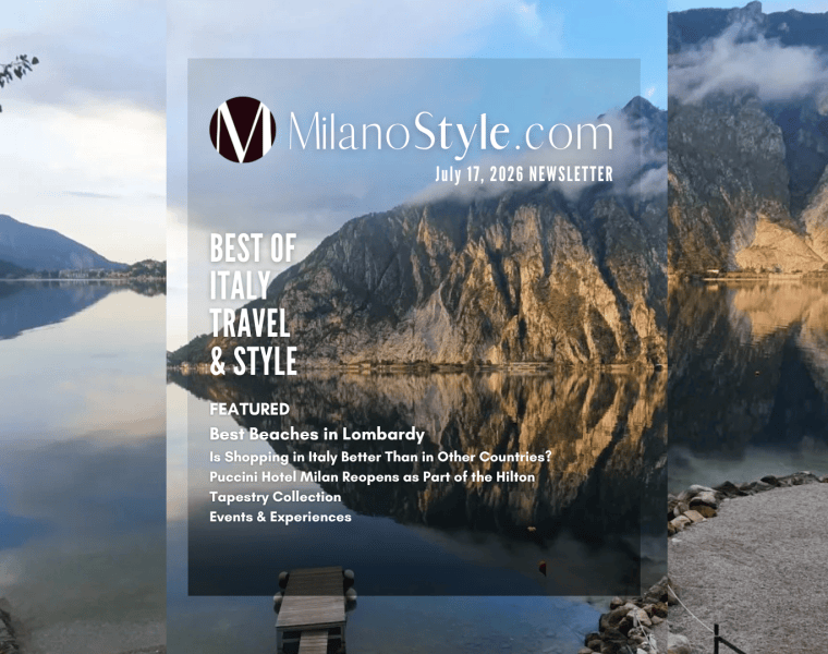 Milanostyle newsletter cover July 17 2026