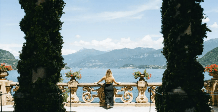 woman at Villa del Balbianello Lake Como