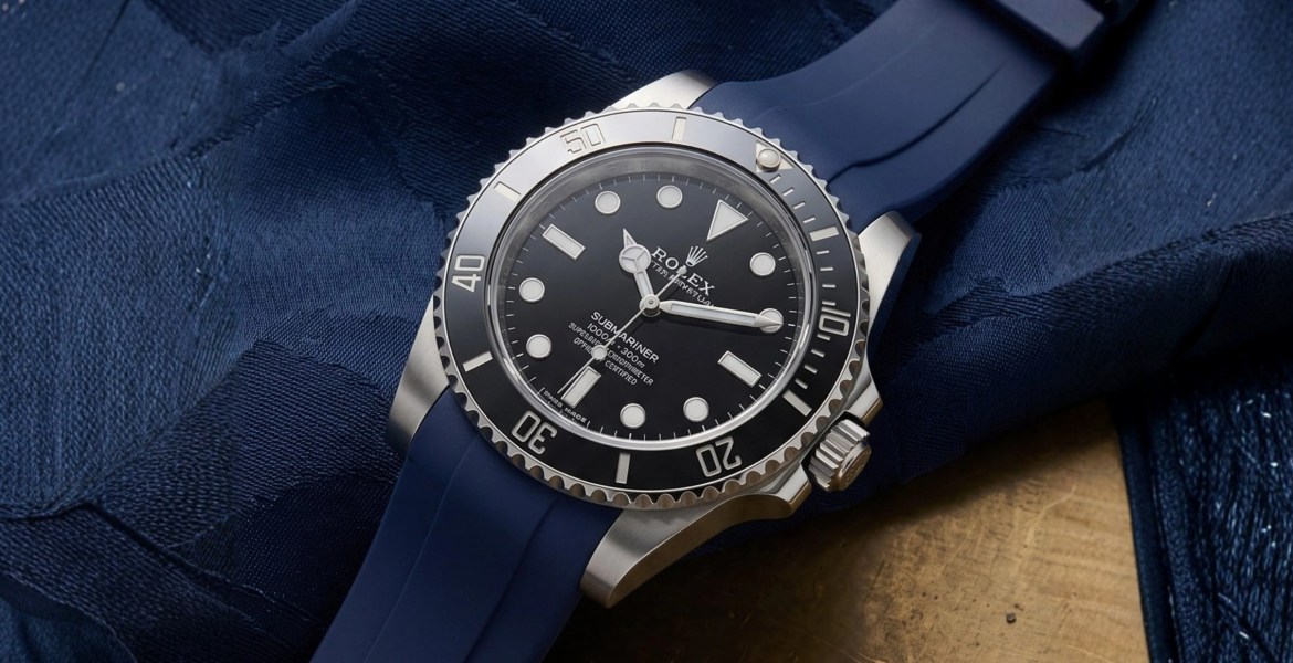 Rolex Submariner on a Helvetus rubber strap