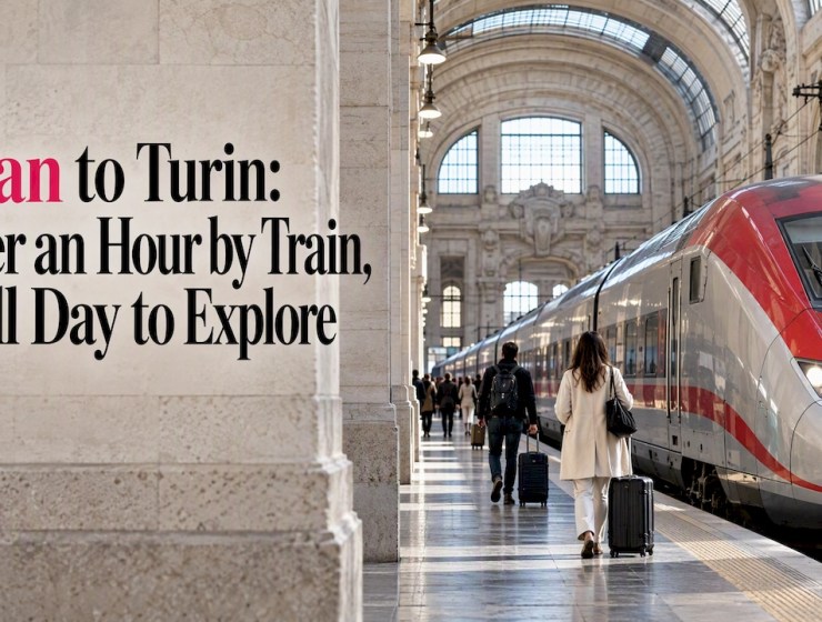 Passenger train waiting inside Milano Centrale