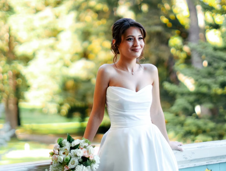 young woman in an Italian bridal dress